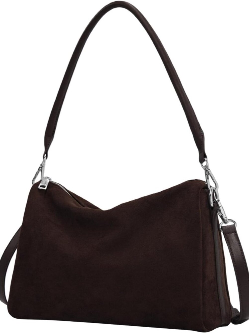 Suede Tote Bags for Women, Suede Purse Handbag Vintage Slouchy Hobo Shoulder Cro